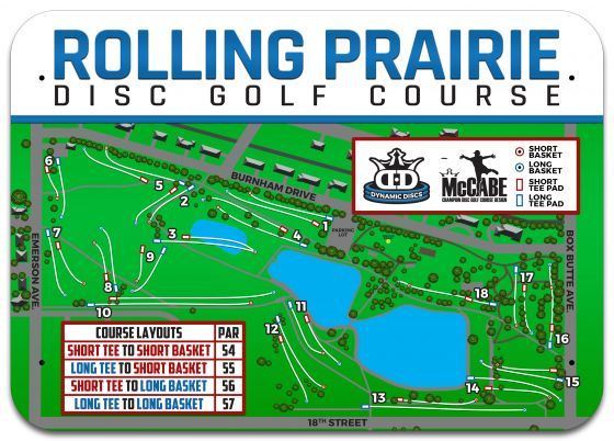 Rolling Prairie Disc Golf Course Map