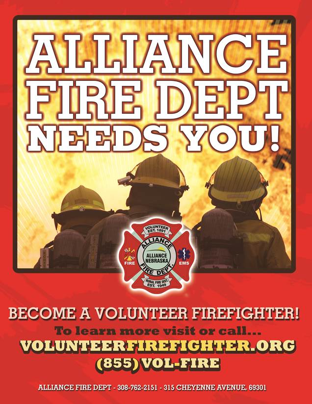 AFD Needs You! Become a volunteer firefighter! To learn more visit or call volunteerfirefighter.org 